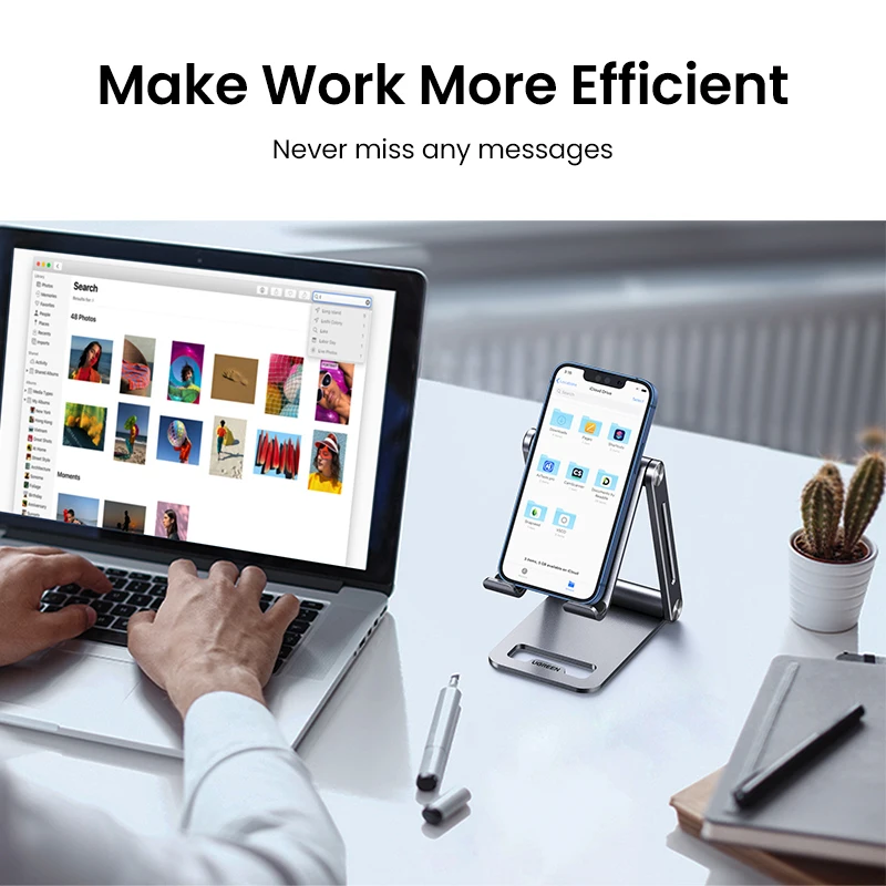 Ugreen-携帯電話ホルダー,iPhone 13 12,Xiaomi,Samsung,Huawei用のアルミニウム製携帯電話スタンド