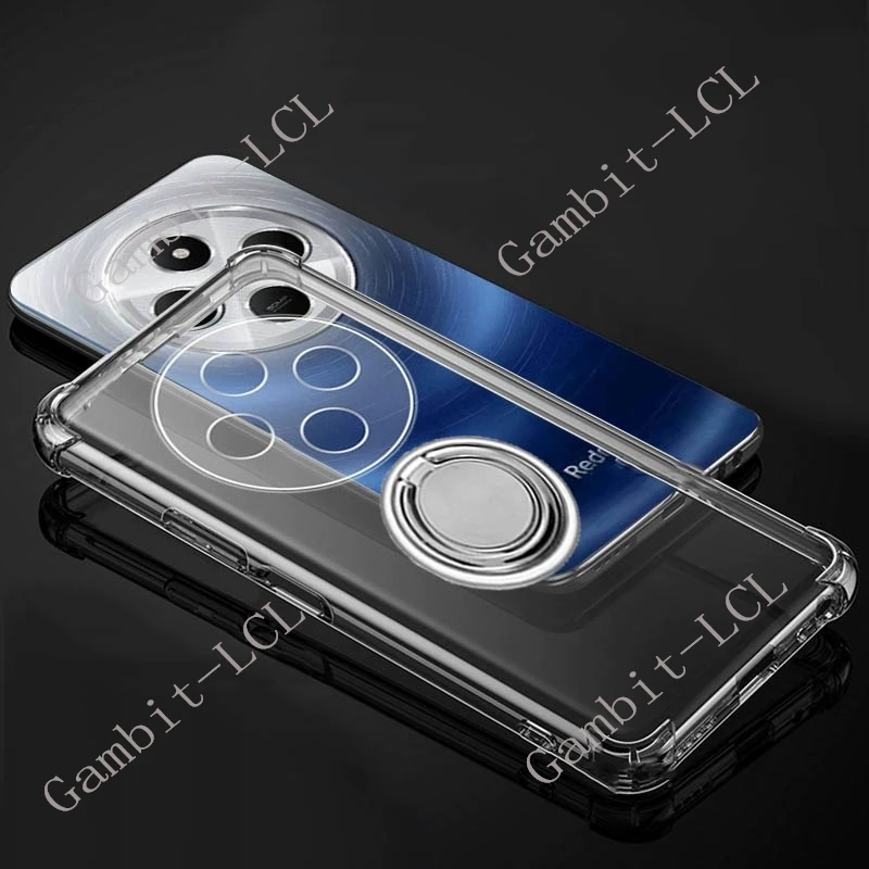 Xiaomi Poco C75, Redmi 14c,Redmi 14c,2411drn47c用のリングホルダー付きソフトtpu電話ケース