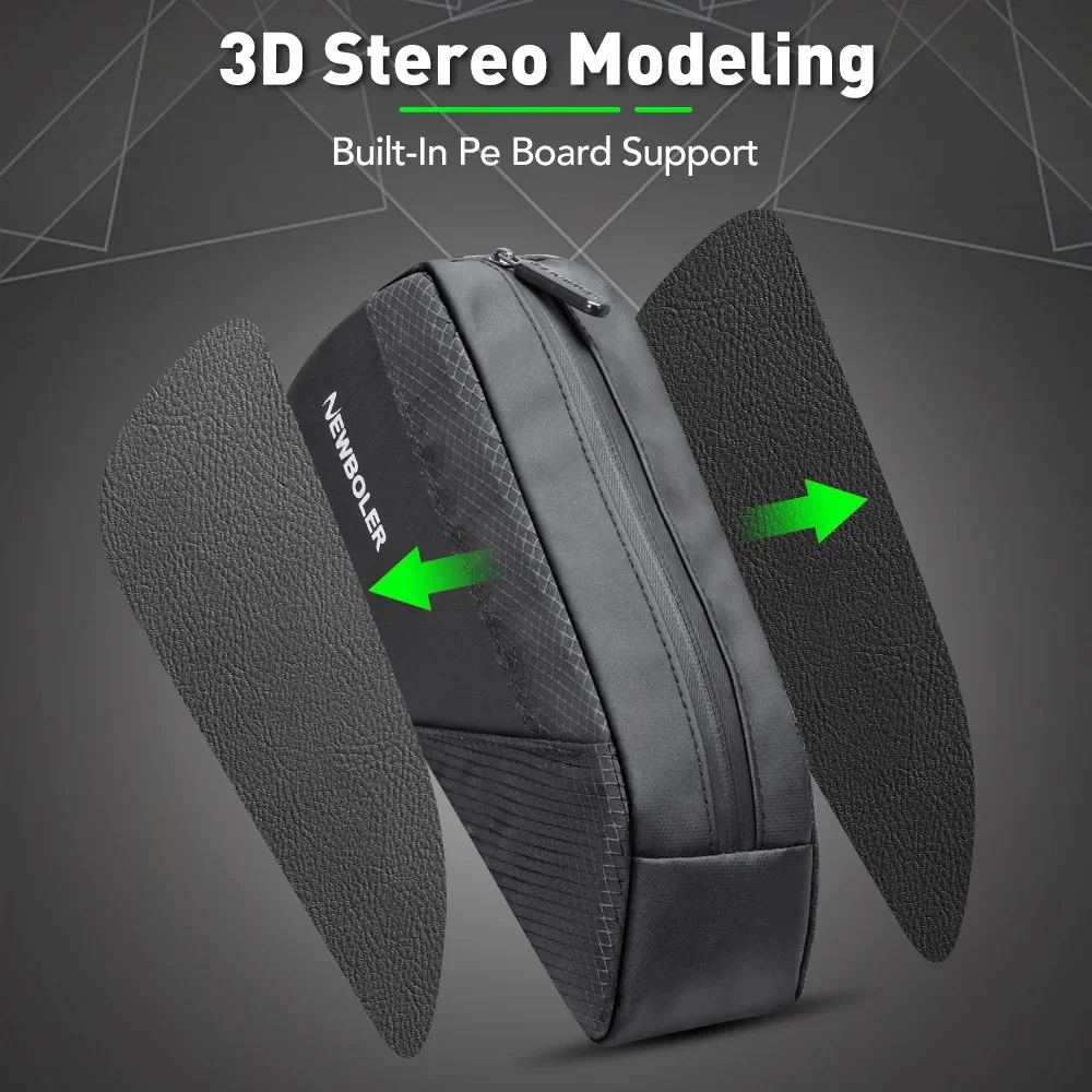 Bolsa de bicicleta de 1,2 L, bolsa de ciclismo de tubo frontal con marco portátil, bolsa de alforja para bicicleta de montaña y carretera, bolsa de ciclismo ultraligera de gran capacidad