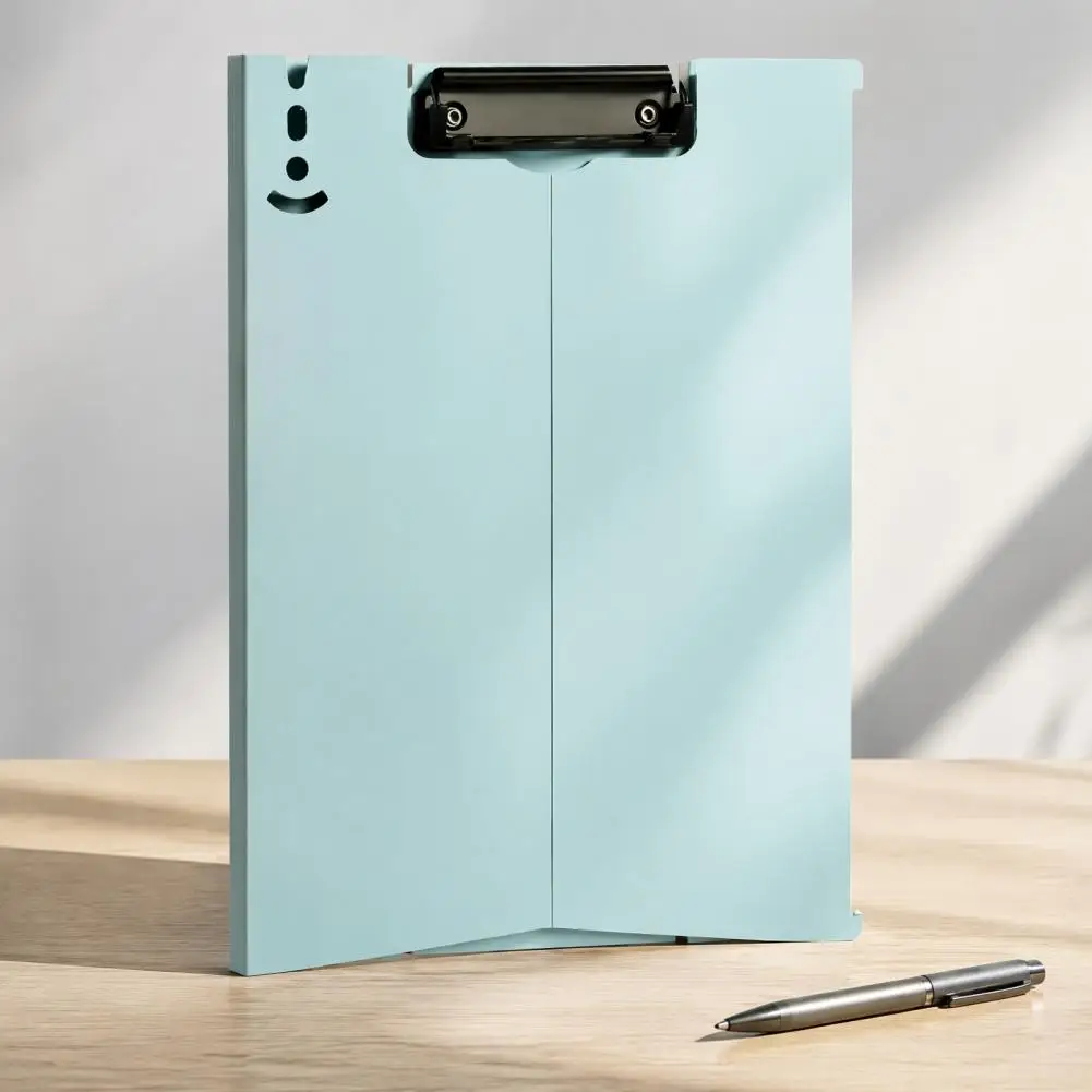 Portable Document Holder with Metal Clamp Foldable Clipboard for Office A4 Plastic File Folder with Metal Clip Lightweight