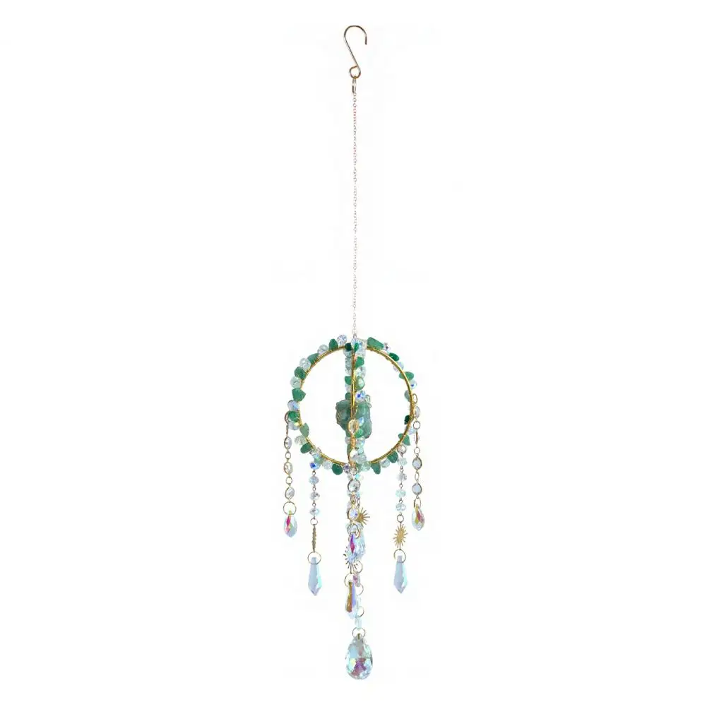 Outdoor Courtyard Decoration Suncatcher Hanging Ornament Rainbow Maker Prism Ball Pendant Colorful Garden Patio for Indoor
