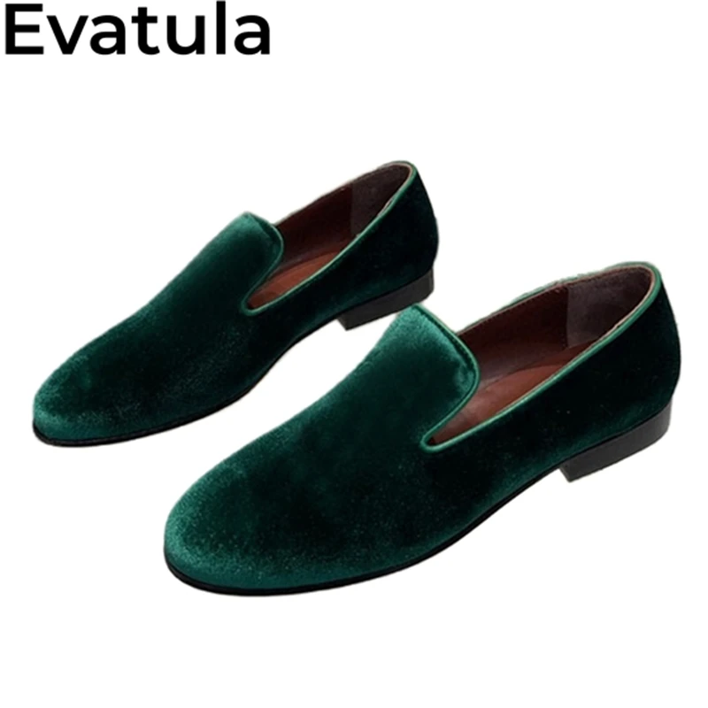 2024 Spring Retro Velvet Flat Loafers Shoes Women Round Toe Slip On Single Shoes Daily Casual Walking Lazy Shoes Zapatos Mujer