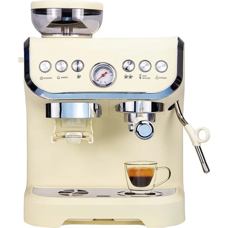 

MIROX Espresso Coffee Maker With Grinder For Home, 2000ML Water Tank&1450w and ABS Housing Combo Coffee Latte Maker Cappuccino
