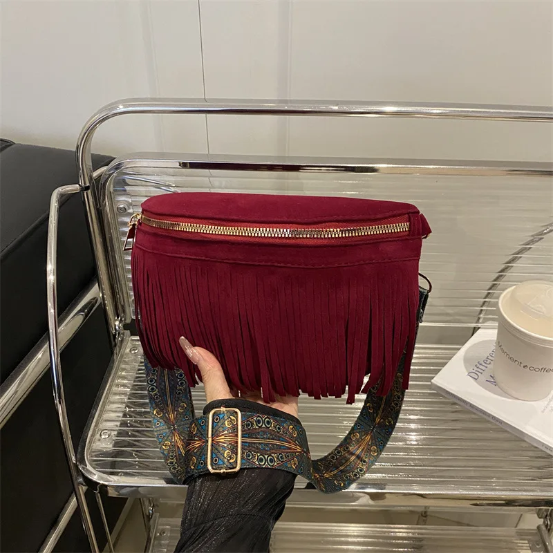 

Fashionable Vintage Tassel Crossbody Bags Women's Large Capacity Versatile Shoulder Bags Ladies Handbags For Gift Messenger Bags