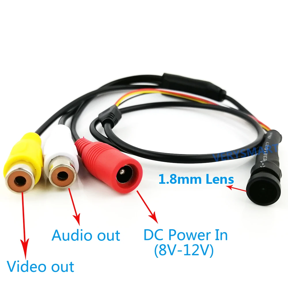 Micro Mini Analog CCTV Camera 140 Degree Wide Angle HD 1.8mm Lens 1000TVL Small Miniature Color Camera