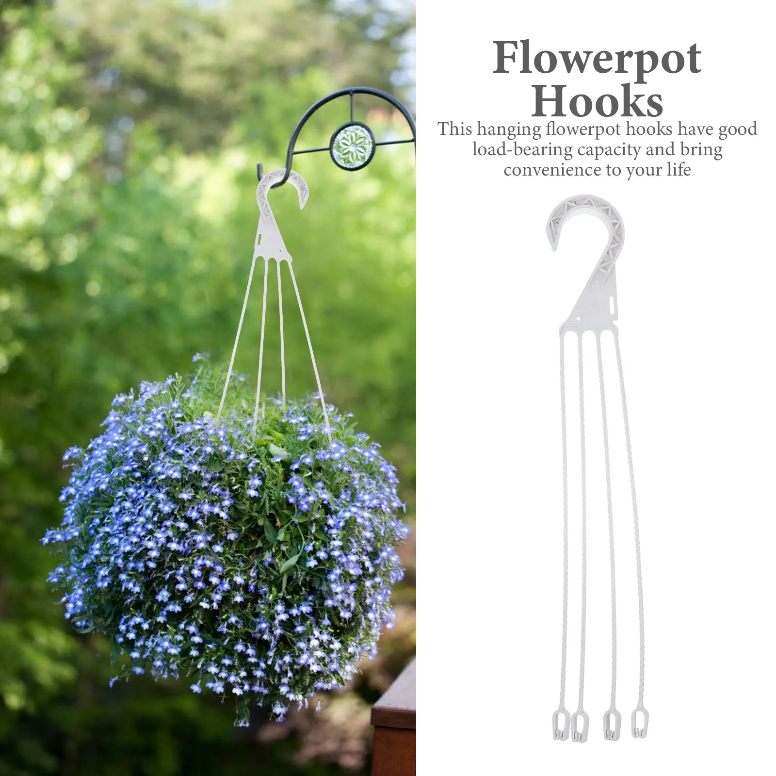 

5Pcs Hanging Planter Hooks Strong Load Bearing Flower Pot Hangers for Living Room Office Bedroom Terrace Setup