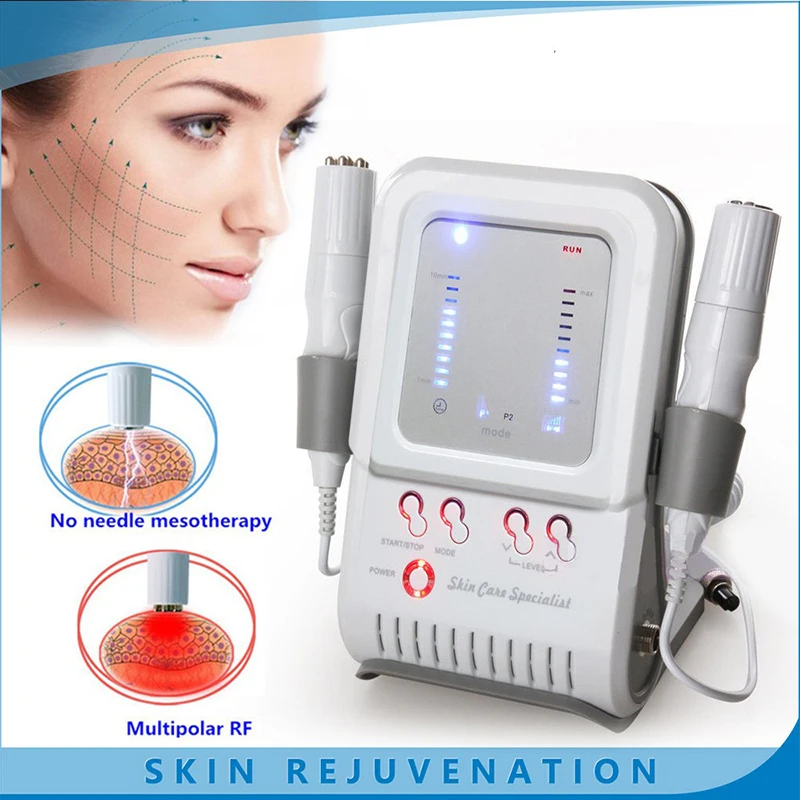 

2 in1 Needle Free Meso Multipolar Radio Frequency RF Face lift Electroporation Skin Rejuvenation Body Skin Care Machine