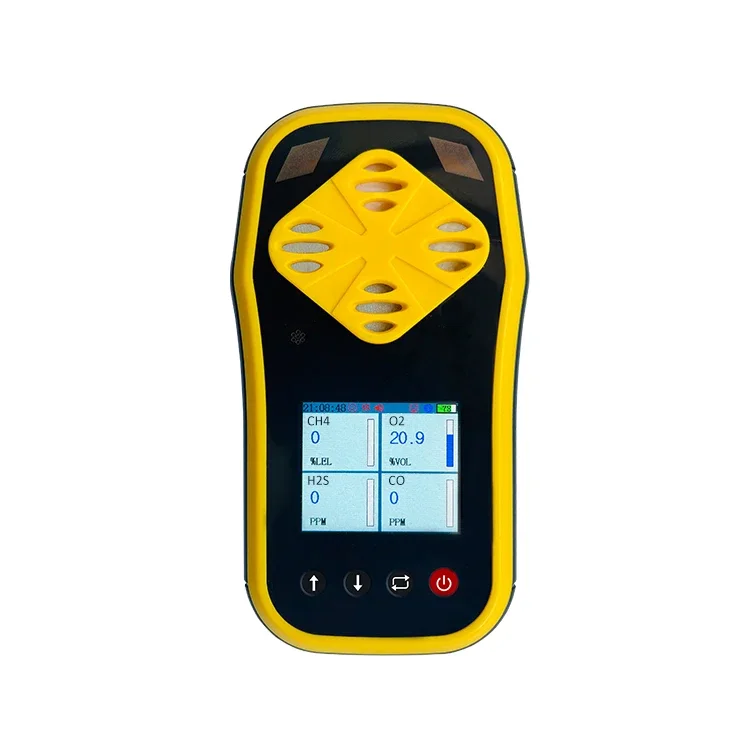 F40 Multi Gas Detector O2, CO, H2S, LEL Tester Handheld Portable   Meter with LCD Display Screen