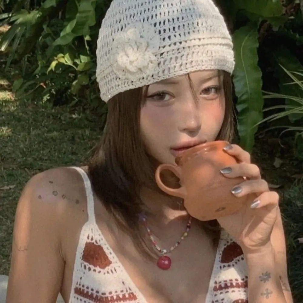 bones-de-malha-flor-estilo-y2k-gorros-ocos-tecidos-a-mao-bone-cor-solida-respiravel-lantejoulas-chapeu-de-croche