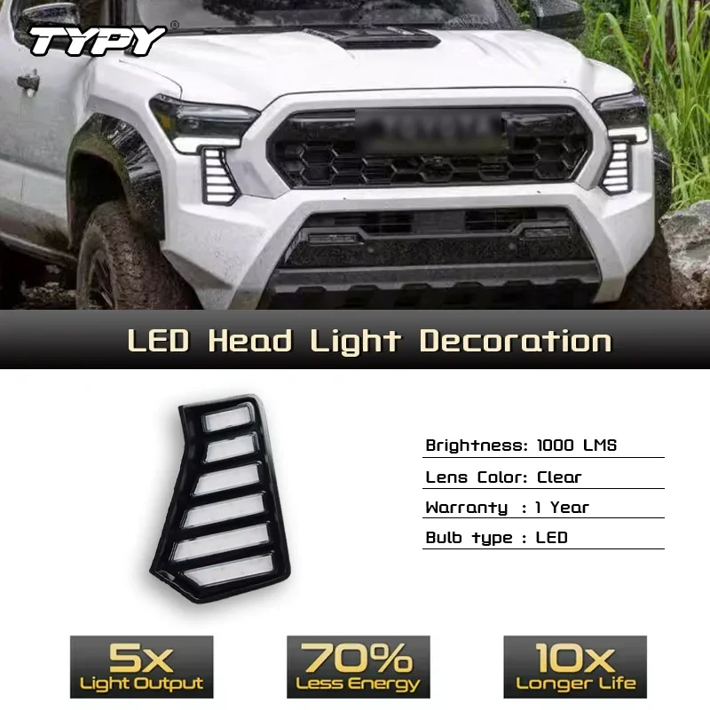 

TYPY Car LED Fog Lamp For Toyota Tacoma 2024 2025 Car LED Daytime Running Light Dynamic Turn Signal Auto Accessories