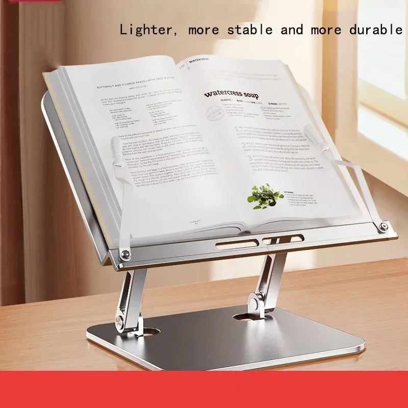 

Adjustable Heights Angles School Aluminum Office Kitchen Laptop Book Bracket Stand Holder Multi Tablet Reading Cookbook for