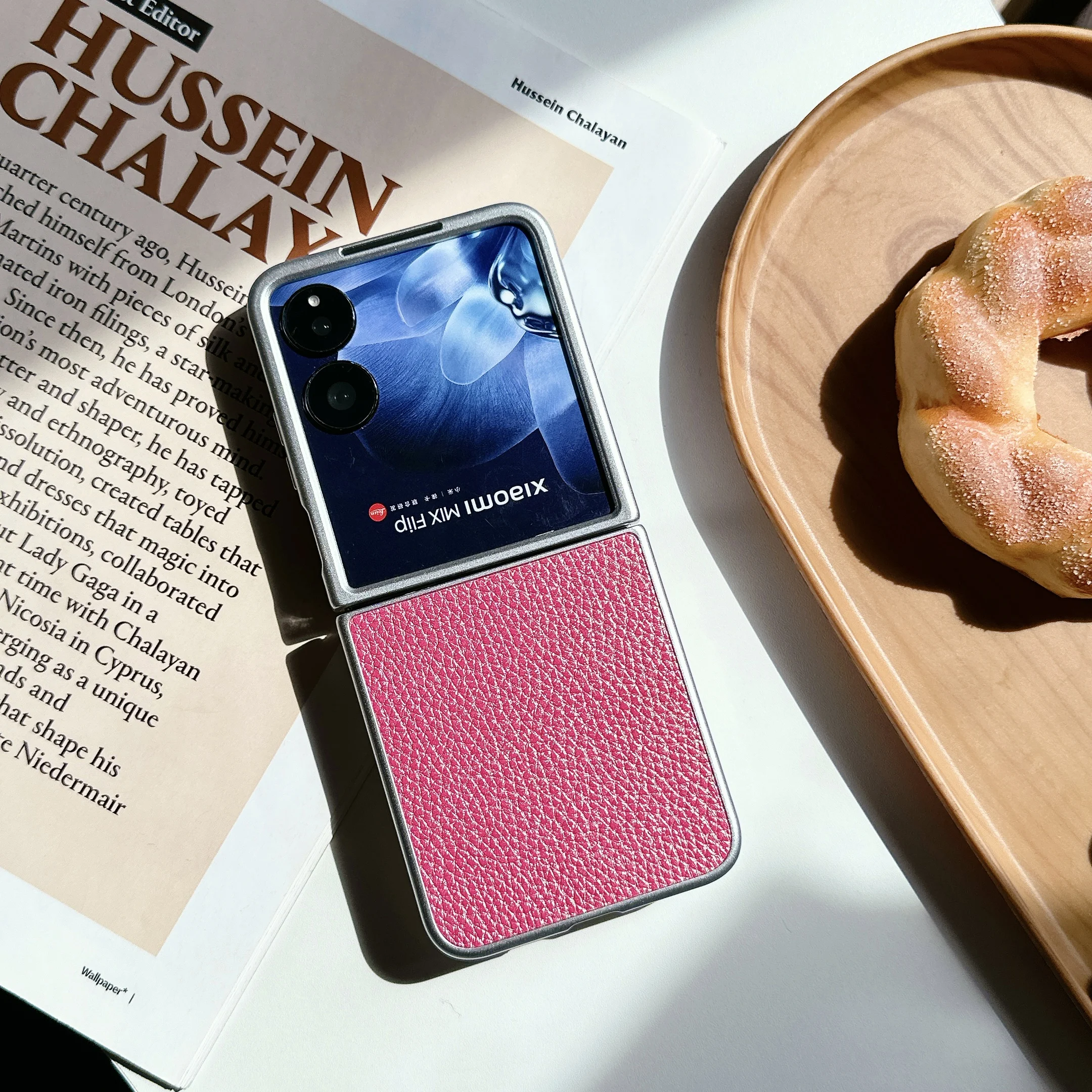 For Xiaomi MIX Flip MIXFlip Phone Case Luxury Faux Leathe Ultra-thin Folding Shockproof Protection Hard Back Cover Accessories