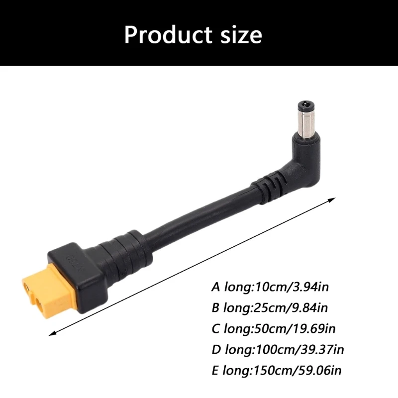 XT60 Female Connector To DC5525 5521 Power Cable 5.5*2.5mm For TS100 Soldering Iron Conversion Cable Solar Panel Battery charge