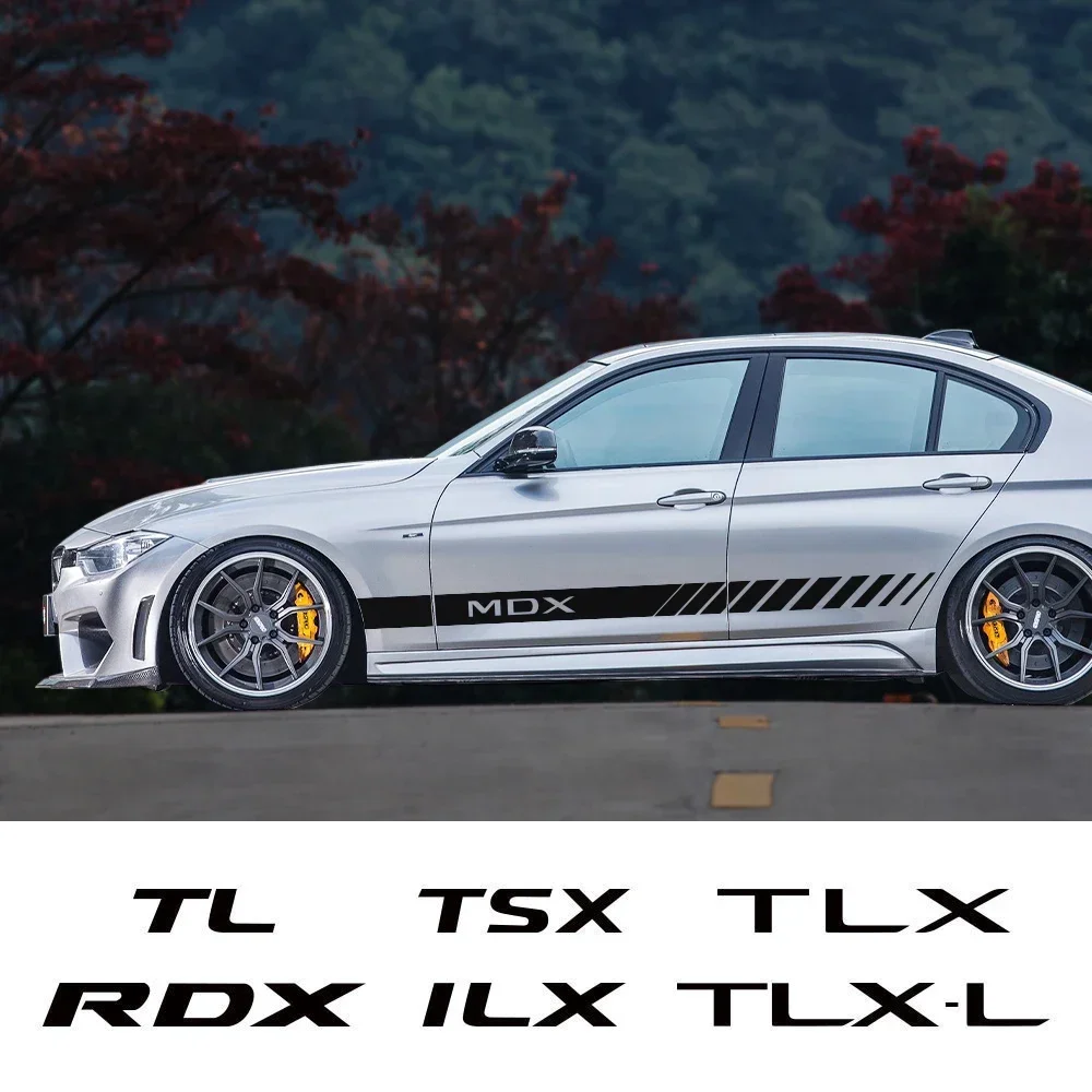 

Car Door Side Stickers For Acura MDX TLX RDX TL TSX ILX TLX-L ZDX RL RLX NSX CDX Auto Exterior Deco Accessories Vinyl Film Decal