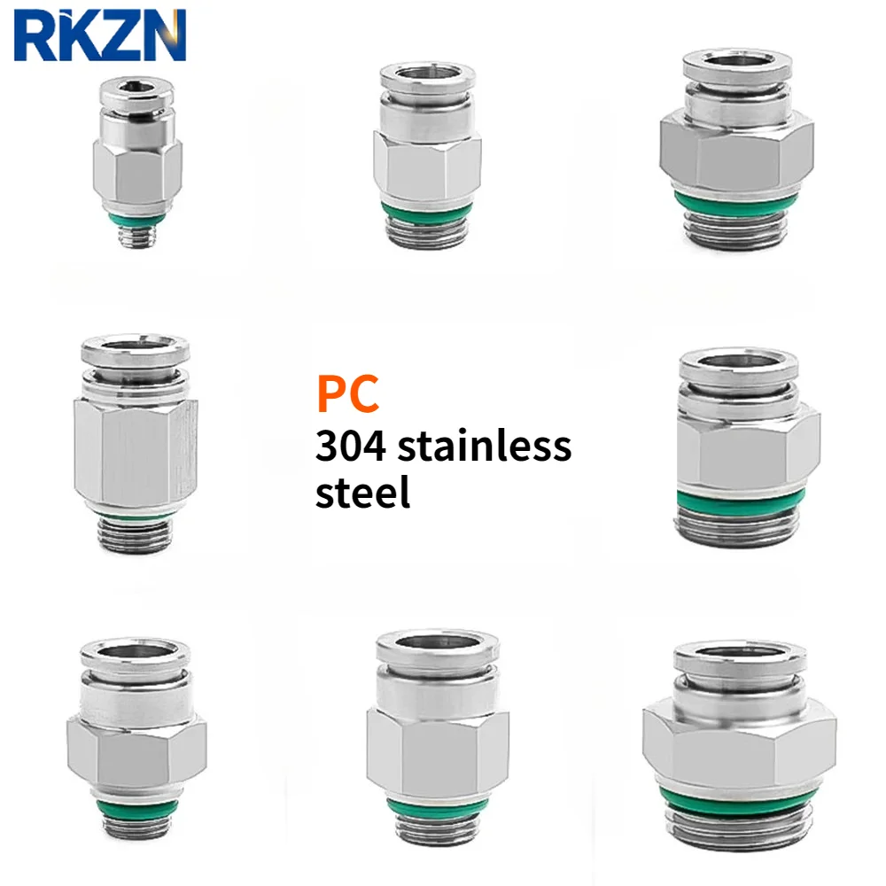 PC pneumatic quick connector 304 stainless steel G thread M5 M6 1/8