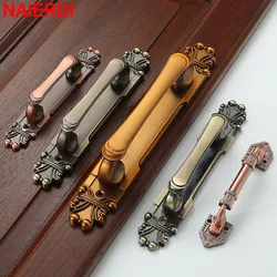 NAIERDI European Style Antique Furniture Handle Aluminium Alloy Bronze Door Handles Sliding  Door Pulls Cabinet Door Hardware