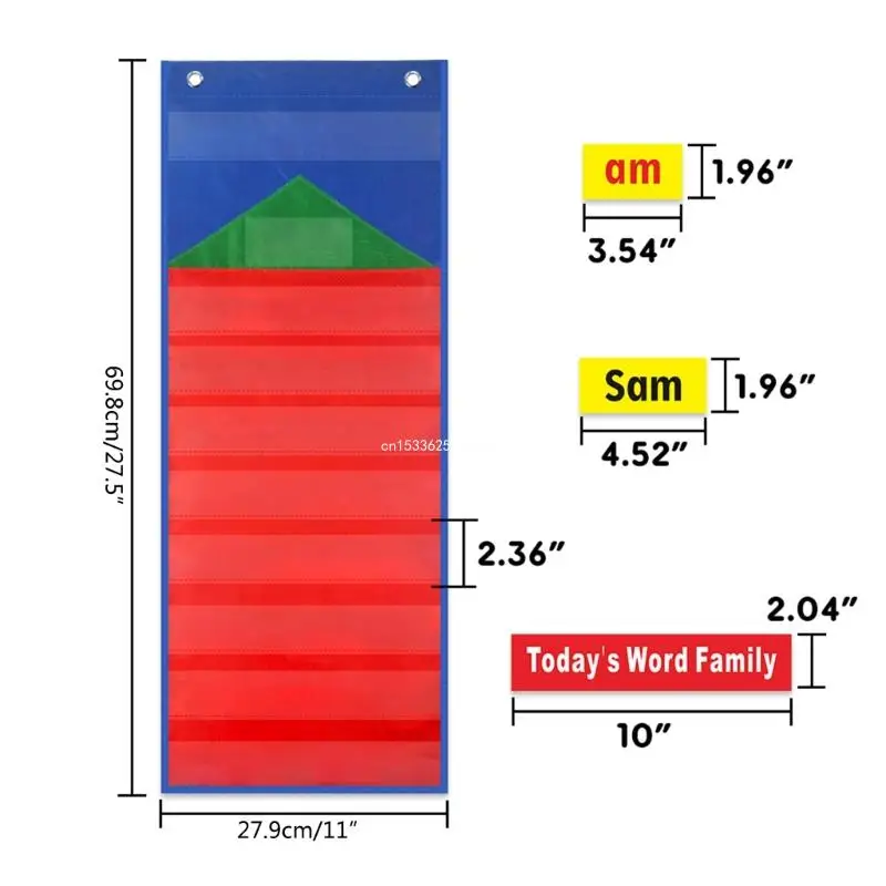 Карманная диаграмма для построения слов с 217 семейными карточками слов для дошкольников в классе, Прямая поставка