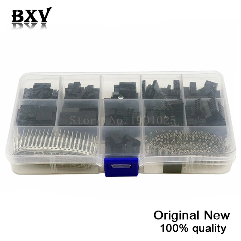 620PCS Dupont Connector 2.54mm, Dupont Cable Jumper Wire Pin Header Housing Kit, Male Crimp Pins+Female Pin Terminal Connector