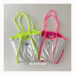 Korea Style Fashion Letter Kids Bags 2024 Big Capacity Girls Boys Mother Shoulder Bag Kids Accessories Mommy Bags