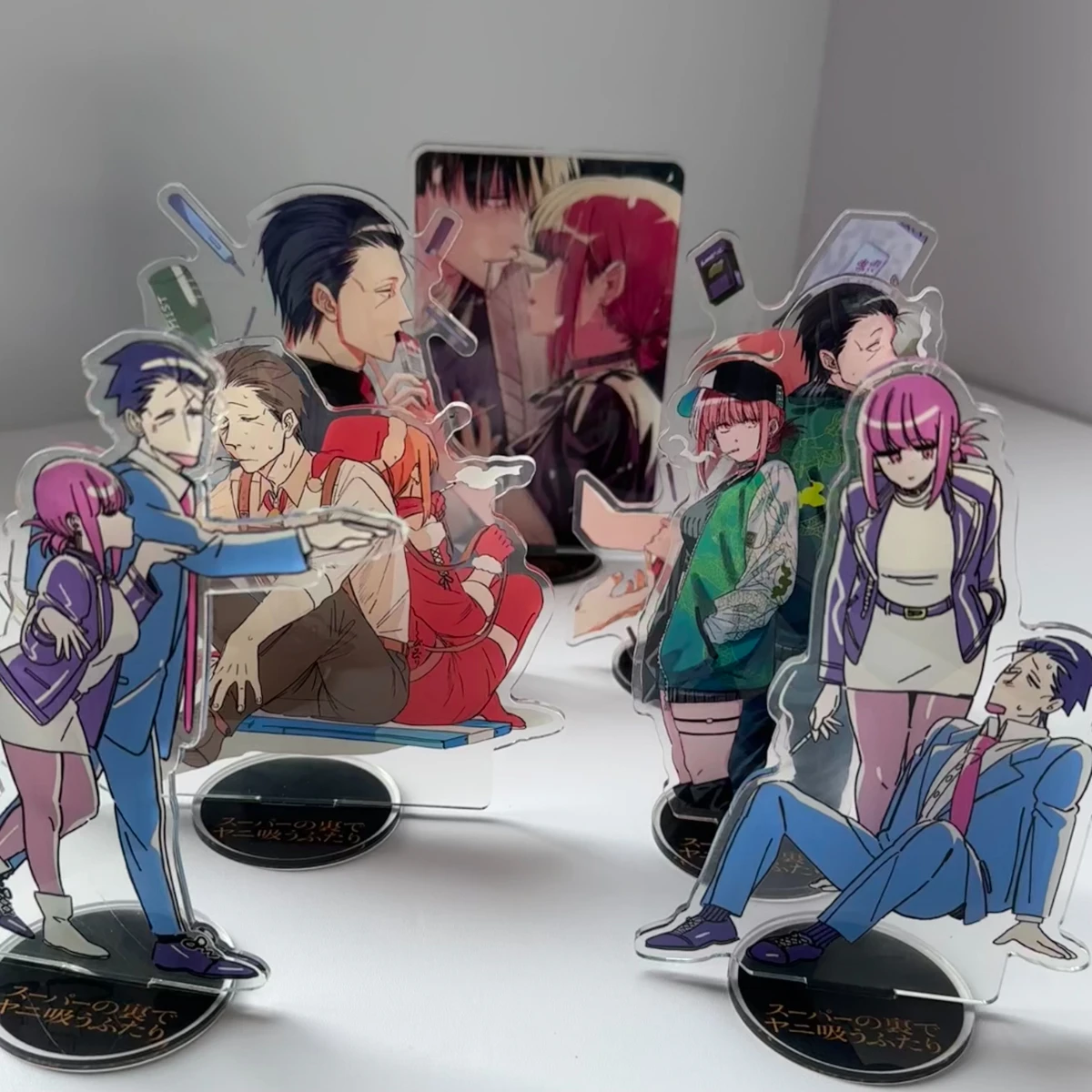 New Anime Smoking Behind The Supermarket with You Arrival Full Series HD Acrylic Stand Sasaki Yamada Tayama Gift KeyChains