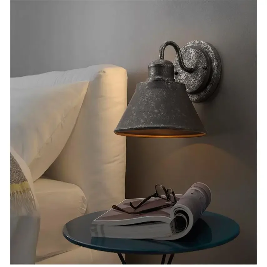 American Vintage Wall Lamp for Living Room Dining Room Bedroom Aisle Entrance Wall Lamp Suitable for E27 and E26 Bulbs