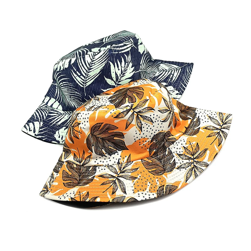 Bocca Coconut Tree Pattern Bucket Hat Printing Fisherman Hats Panama Cap Caps For Men Women Unisex Hawaii Beach Holiday Summer