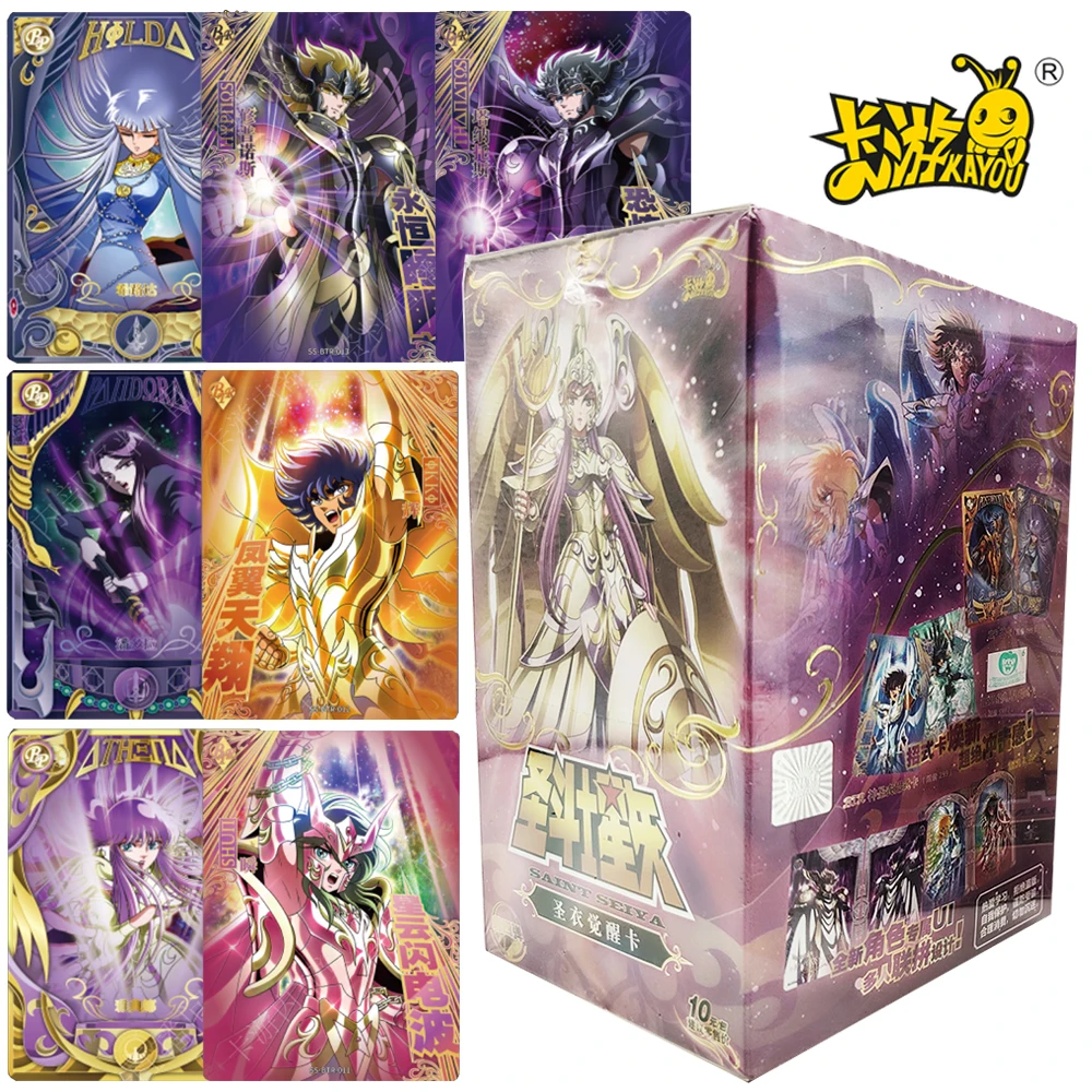 

Подлинная коллекционная карта Kayou Saint Seiya, боевые приключения, японское аниме, креативная SR, классическая карта с персонажами, подарок на день рождения для мальчика
