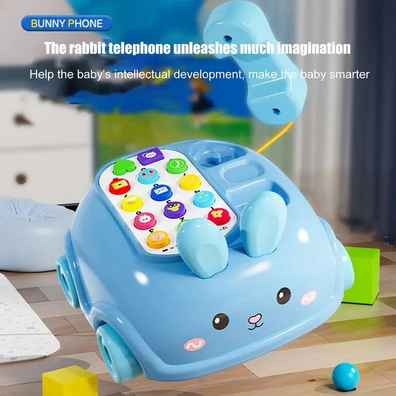 Fake Pretend Play Phone Realistic & Safe Phone Toy Colorful Learning Toys with Rich Music & Story Content for Birthday Christmas