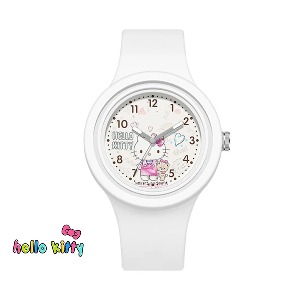 Sanrio Cinnamoroll Watch Kuromi Hello Kitty Silicone Strap Quartz Casual Cartoon Melody WristWatch Girls Children Birthday Gifts