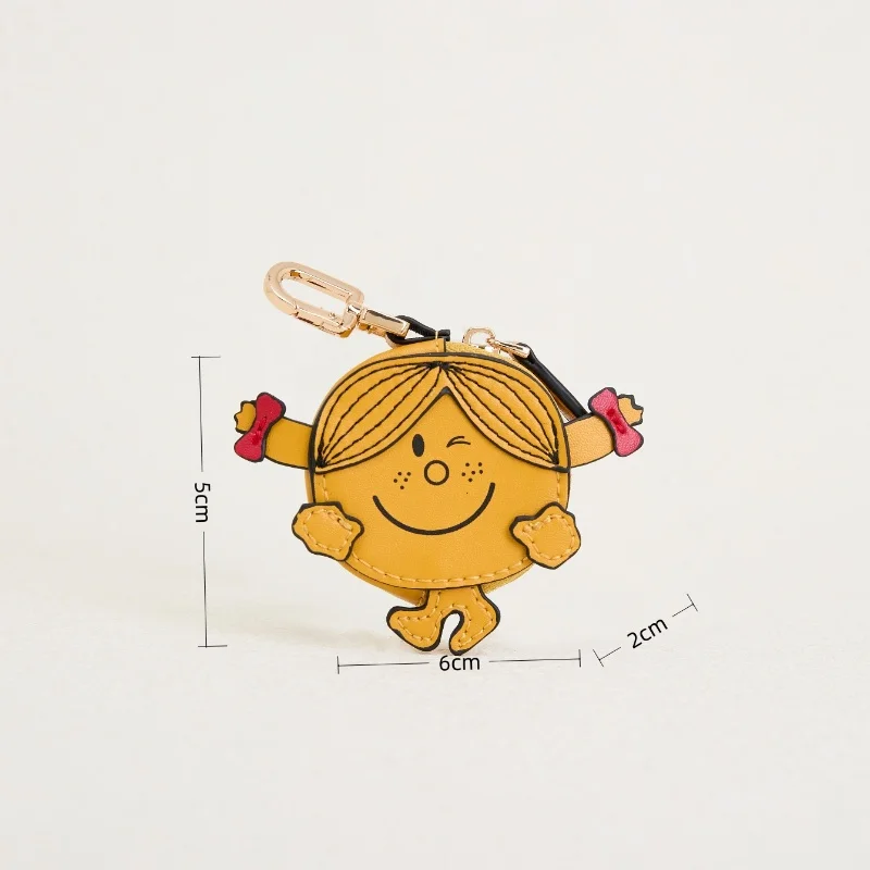 carton coin purse bag Charm cute yellow keychain mini pouch best gift for girl women