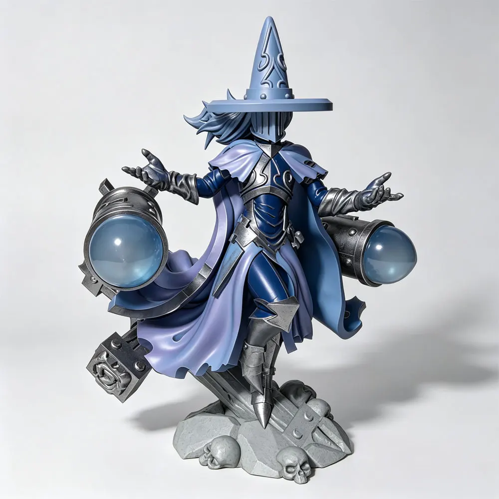 1/24/12/6 Masked Hooded Magician, Floating Magic Cannon, Fantasy Style Feature, GK Mini 3D Printed Grey Model Doll, Uncolored