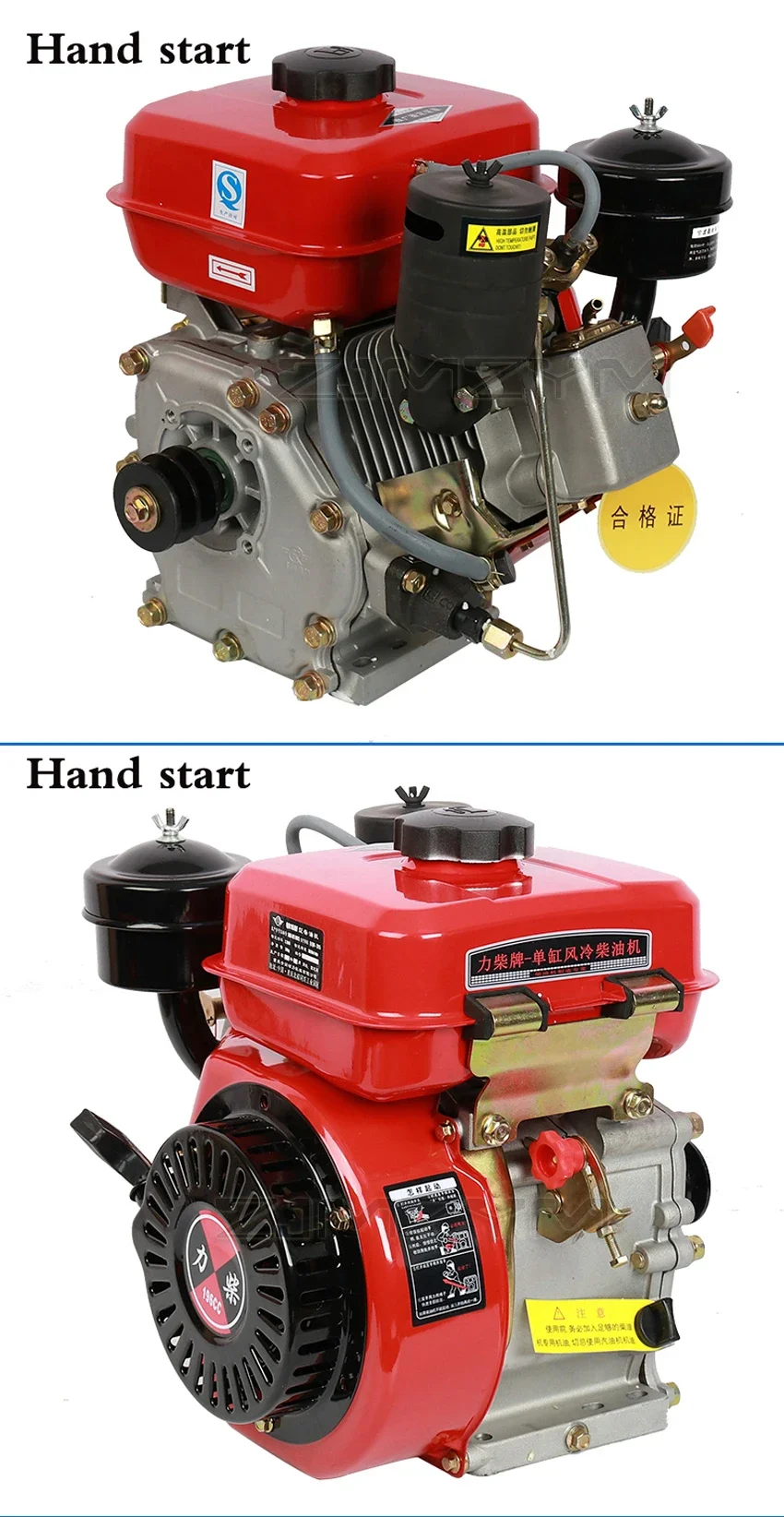 For 170F Air-cooled crude oil engine Engine 220V 2.2KW Single Cylinder 4 Horsepower Water PumpBoat Power Engine 196CC 3300 rpm