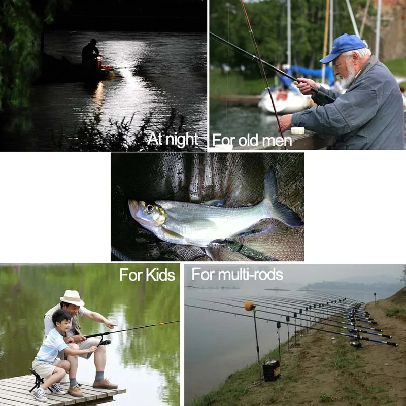 Angelrute Biss Alarm LED Anzeige Fisch Biss Ton Alarm Glocke Clip Auf Angelrute Werkzeug Tackle Empfindliche Angeln Alarm – Detail 7
