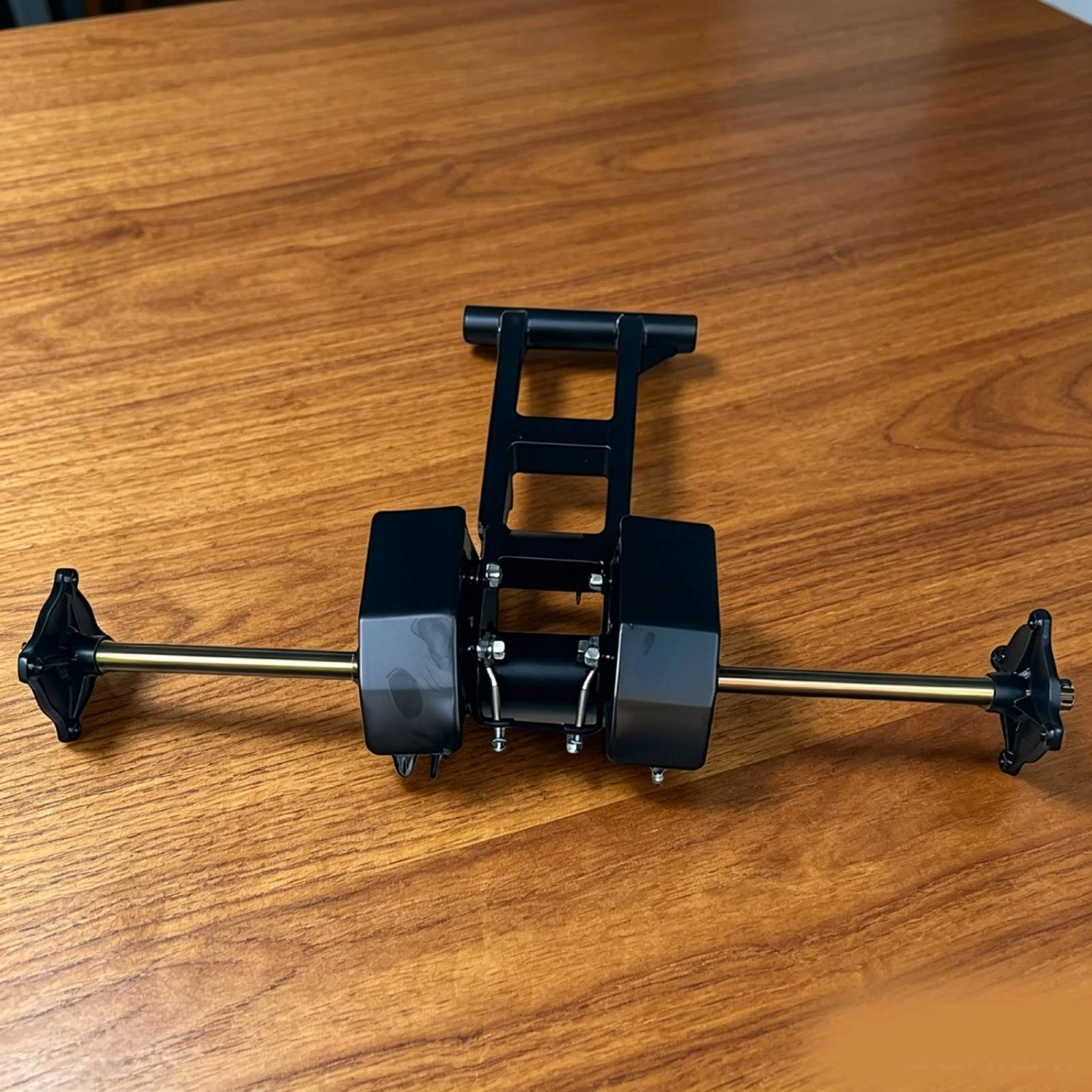 

Rear Axle with Brackets Black Rear Axle Assembly Easy to Install Slimline for DIY Builders, Trike, Go-Kart