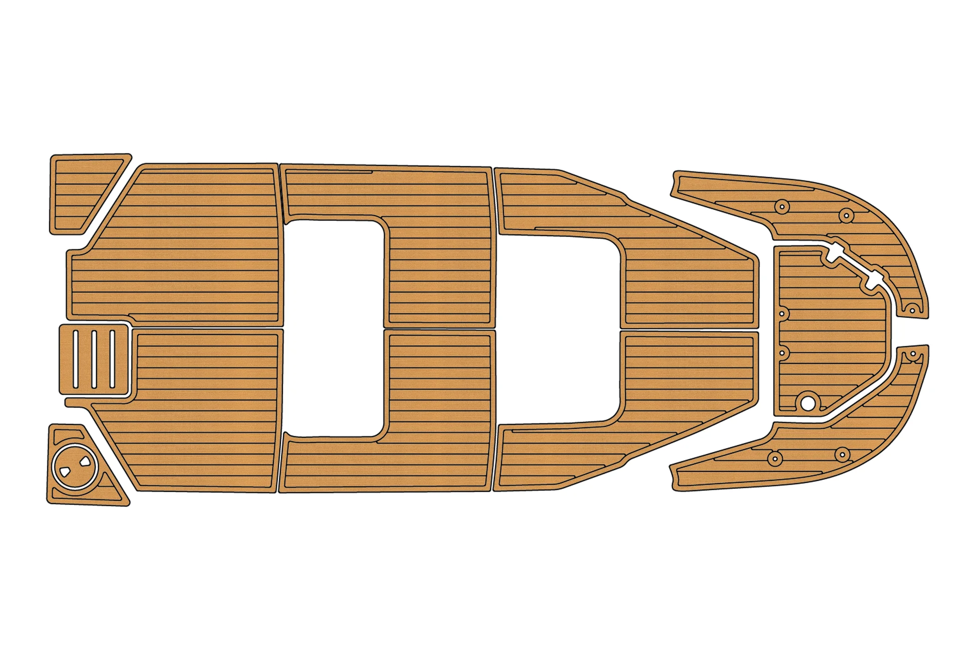 

2021 Boston Whaler 150 Montauk Cockpit bow 6mm EVA TEAK FLOOR Non-slip mat