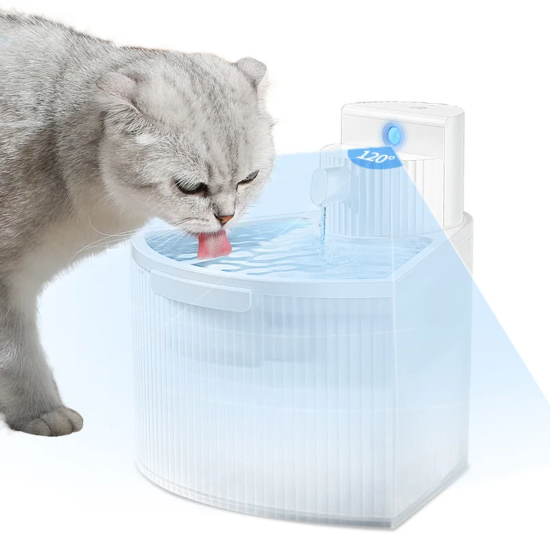 ROJECO 2.2L fontana d\'acqua per animali domestici senza fili elettricità separata Dispenser di acqua per gatti di sicurezza fontana per cani