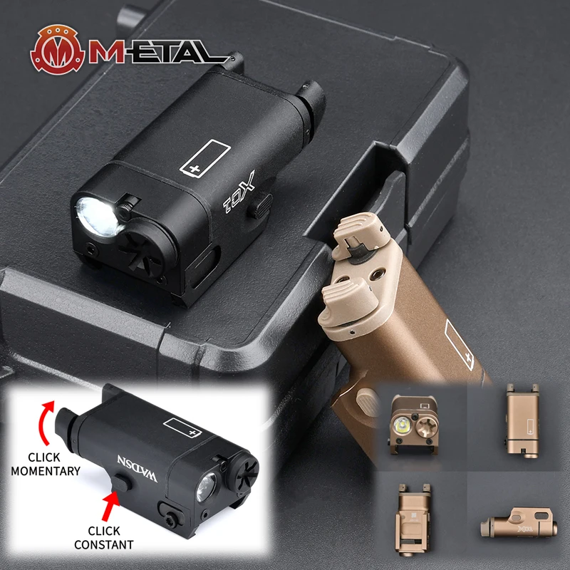 

Tactical XC1 Metal Sure Weapon Gun Light XC1 Airsoft Pistol Flashlight For Glock G17 18 19 22 23 MINI Flashlight Fit 20mm Rail