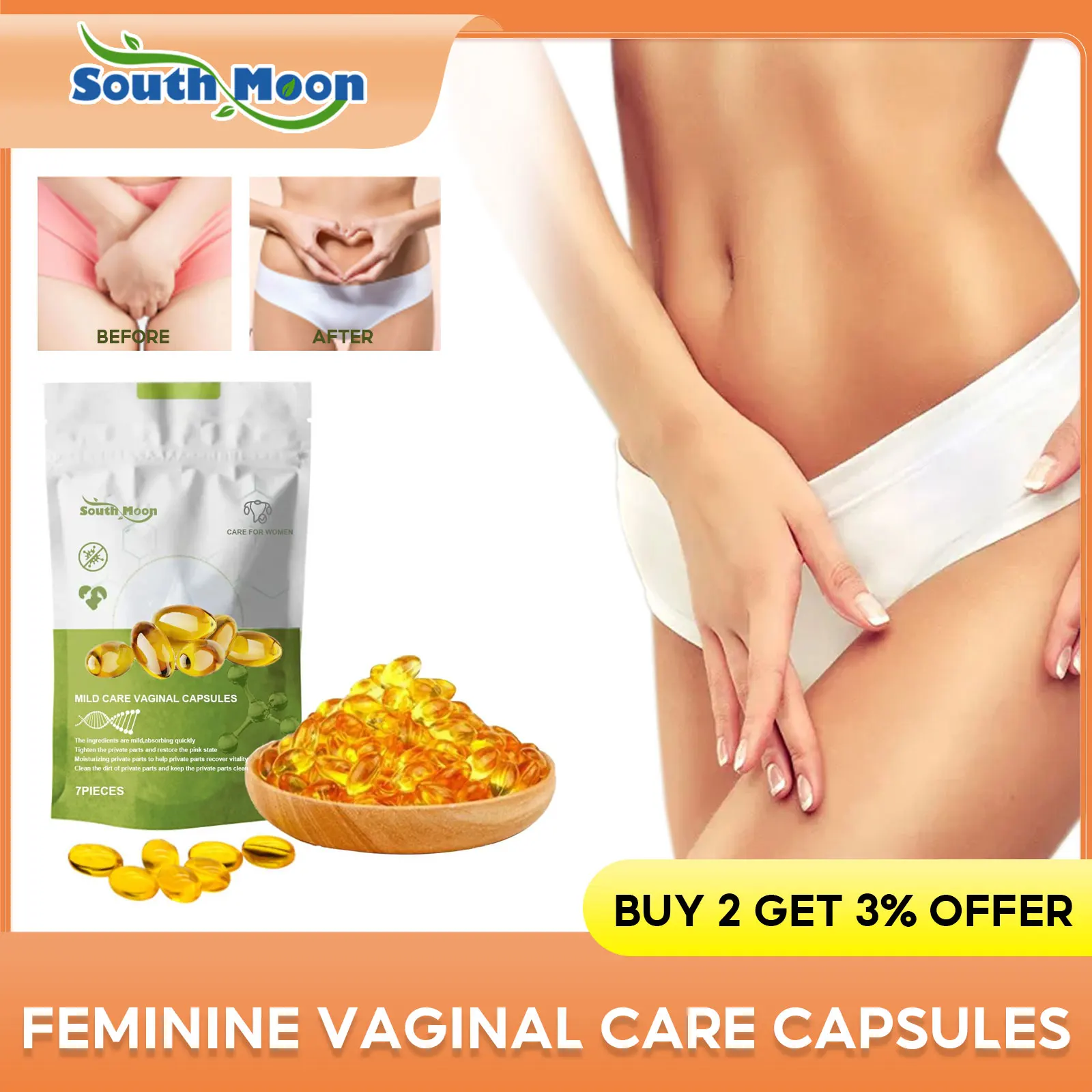 

Vaginal Firming Capsules Anti-Itching Detox Tightening Private Part Peculiar Smell Eliminate Vagina Narrow Feminine Hygiene Care