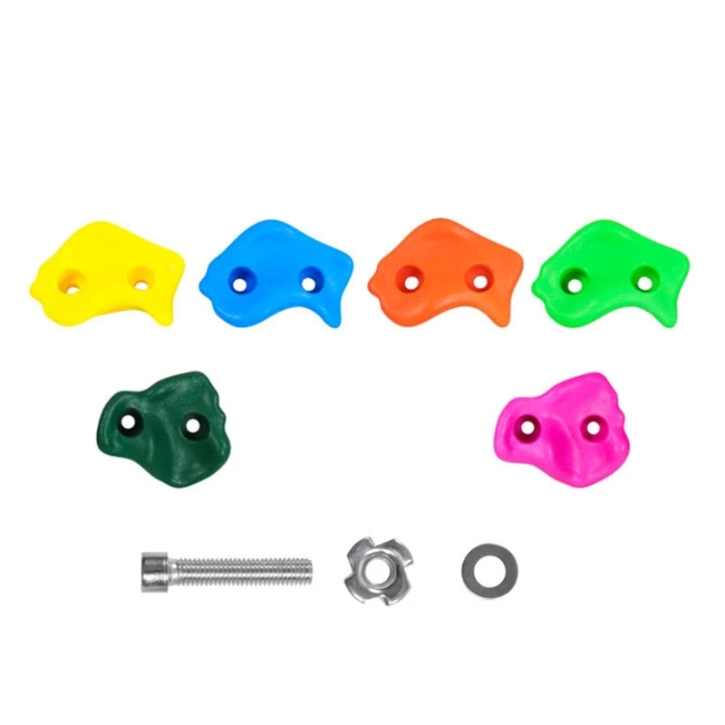 10Pcs Rock Climbing Holds with Mounting Screws Engaging Climbing Grip Holds for Kids Develop Strength and Agilitys