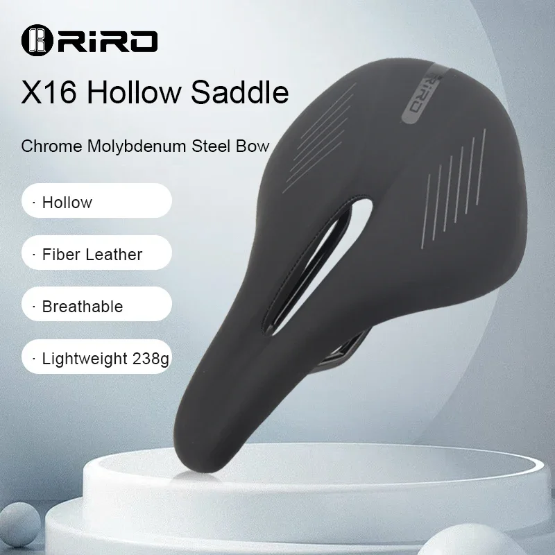 سرج RIRO Comfort EVA MTB مقاس 155 مم مع قضبان فولاذية، مقعد دراجة خفيف الوزن للغاية ممتص للصدمات للطرق والدراجات الجبلية