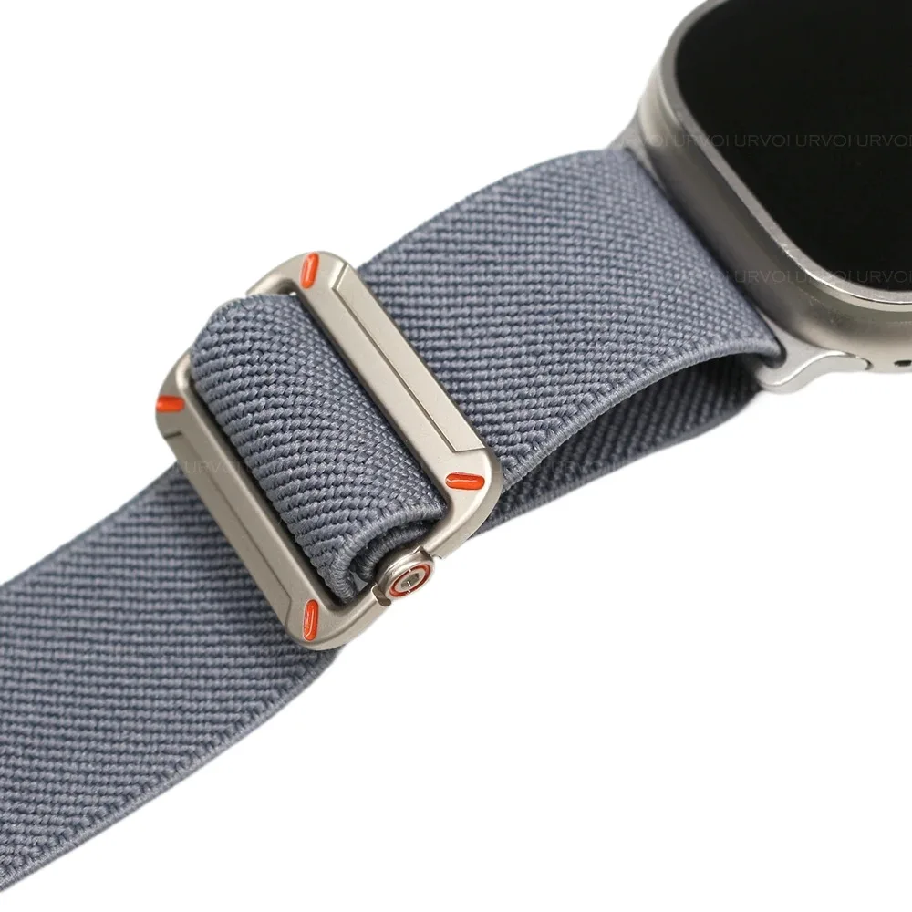 Band for Apple Watch Ultra 2 1 Series 10 9 8  7 6 5 4 3 2 1 SE Mechanical buckle elasticed nylon strap wristband for iWatch loop