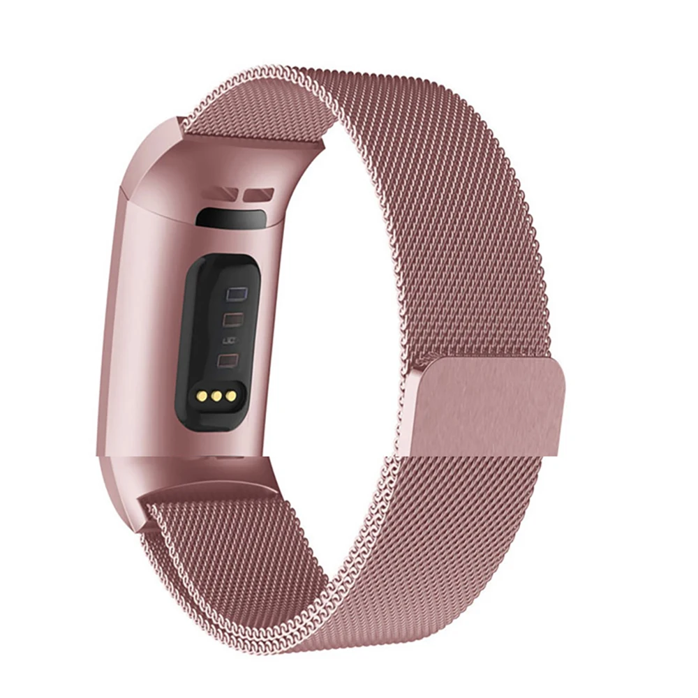 Magnetic Smartwatch Strap For Fitbit Charge 3 4 Band Stainless Steel Bracelet Wacthband For Fitbit Charge series Wristband