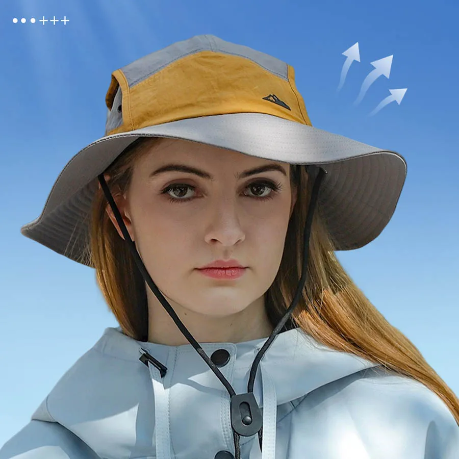 Nuovo cappello da pescatore estivo a tesa larga cappello da sole da alpinismo impermeabile ad asciugatura rapida per protezione solare da ciclismo all'aperto per uomo e donna