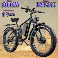 E-Bike 3000W Powerful Motor 52V23AH Battery Hydraulic Shock Absorption Electric Bike 26-Inch Tire All Terrain Electric Bicycle