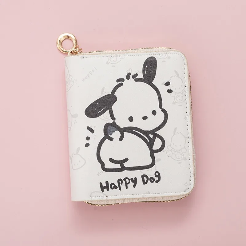 Sanrio Pochacco Cute Coin Purse Small Cartoon Student Short Zipper Wallet Card Package Kawaii Cartoon Fashion Wallet Bank Card