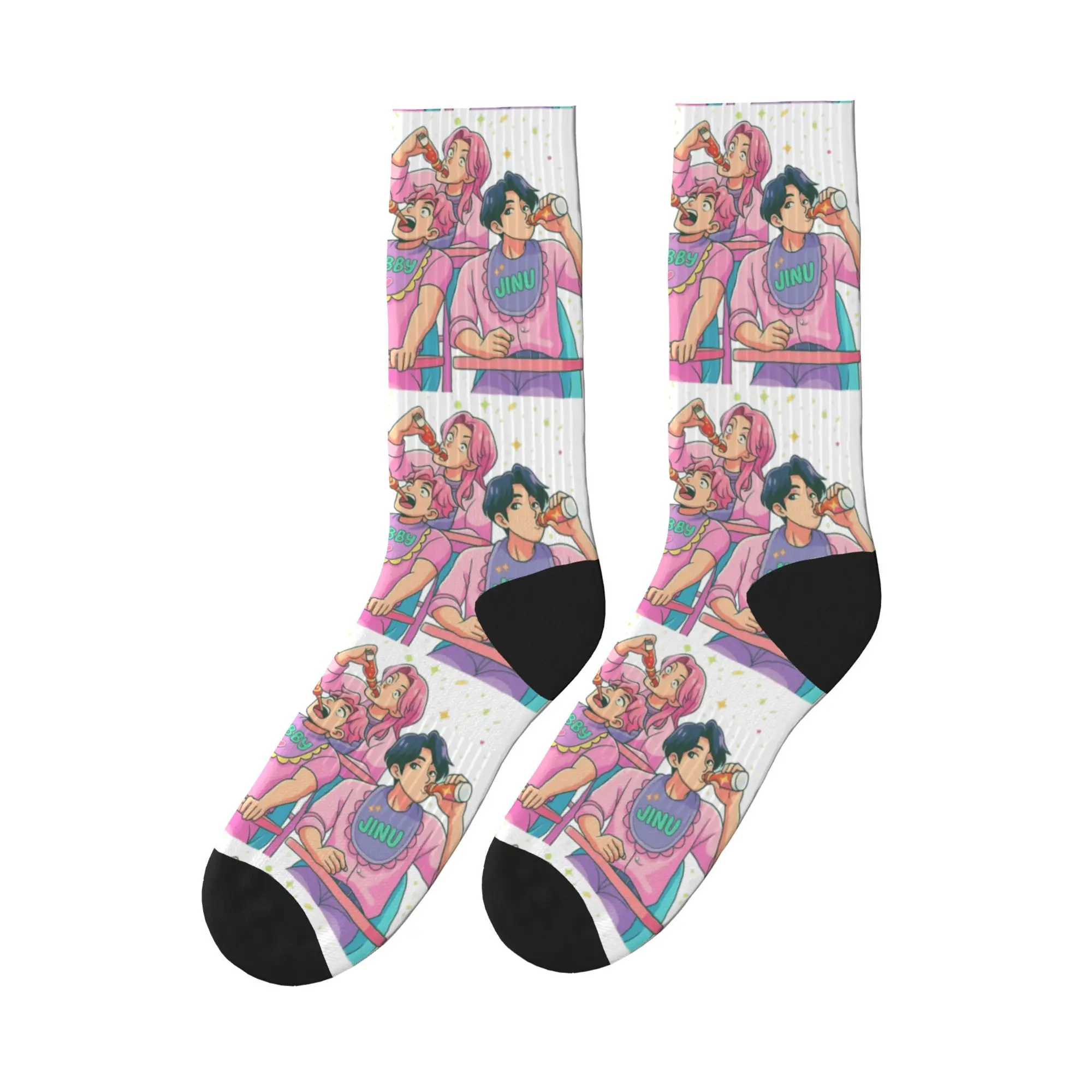 

Soda Pop Saja Boys Anime Style Kpop Demon Hunters Socks Winter Stockings Fashion Warm Soft Socks Skateboard Non Slip Socks