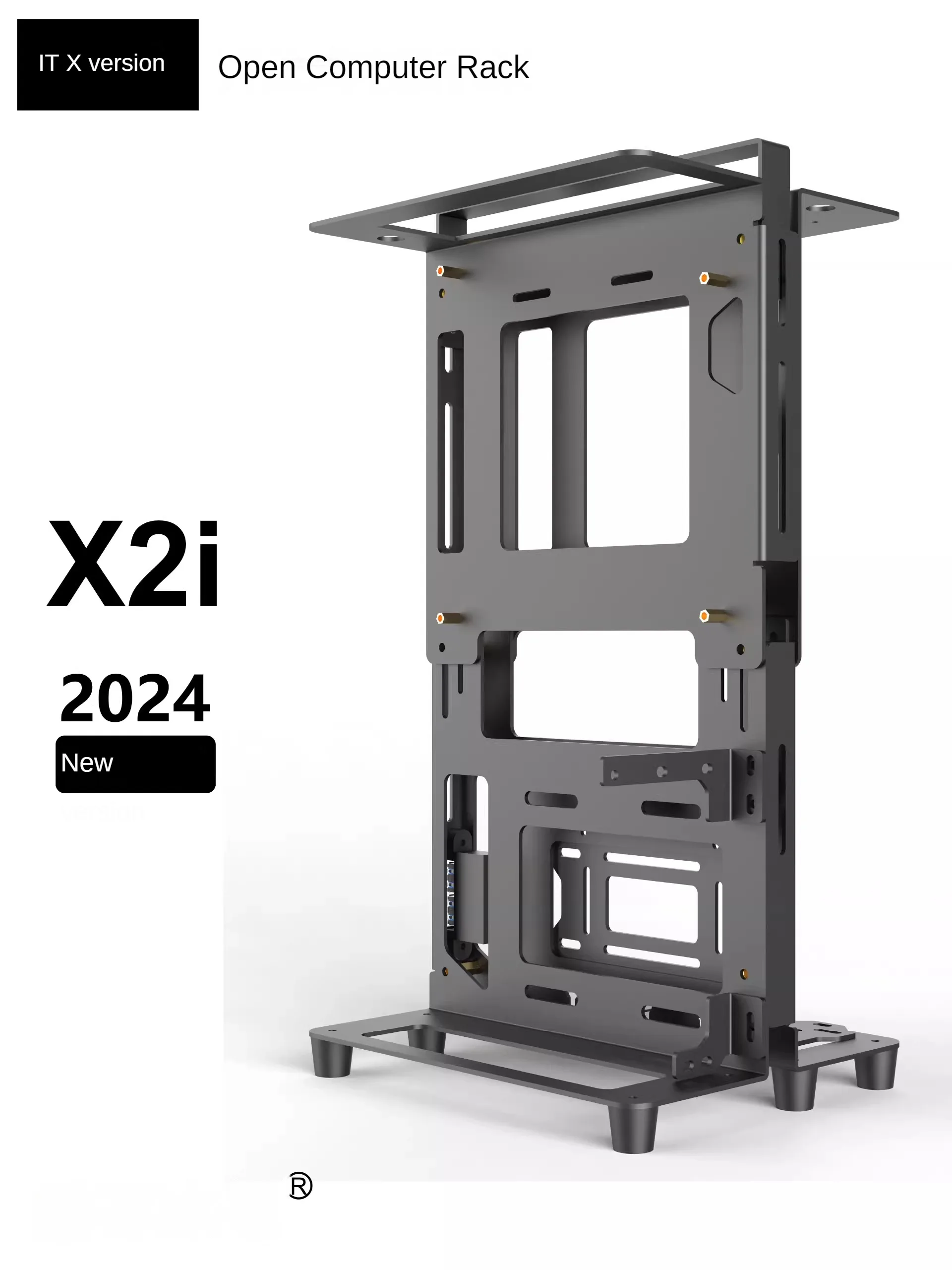 ITX open computer rack, X2i 2024 desktop computer case