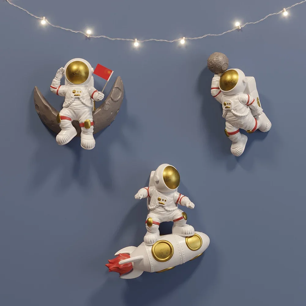 Artistic Resin Astronaut Wall Decoration Minimalist Design Modern Simple Home Kitchen Porch Ornaments Lovely Wall Decor Gifts