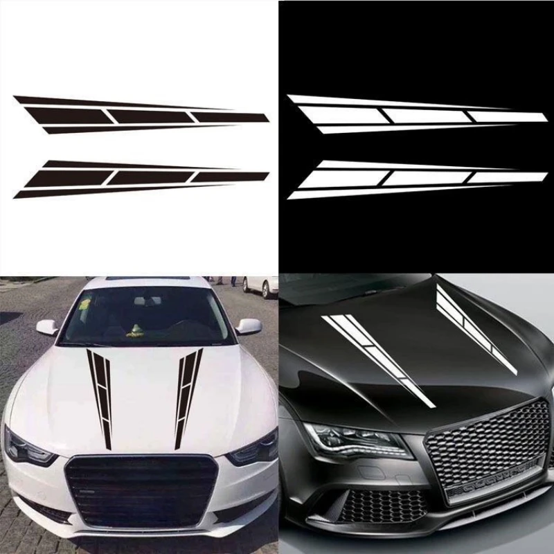 

Car sticker, hood decoration sticker, waterproof and reflective covering for scratches, modification sticker Car Accessories