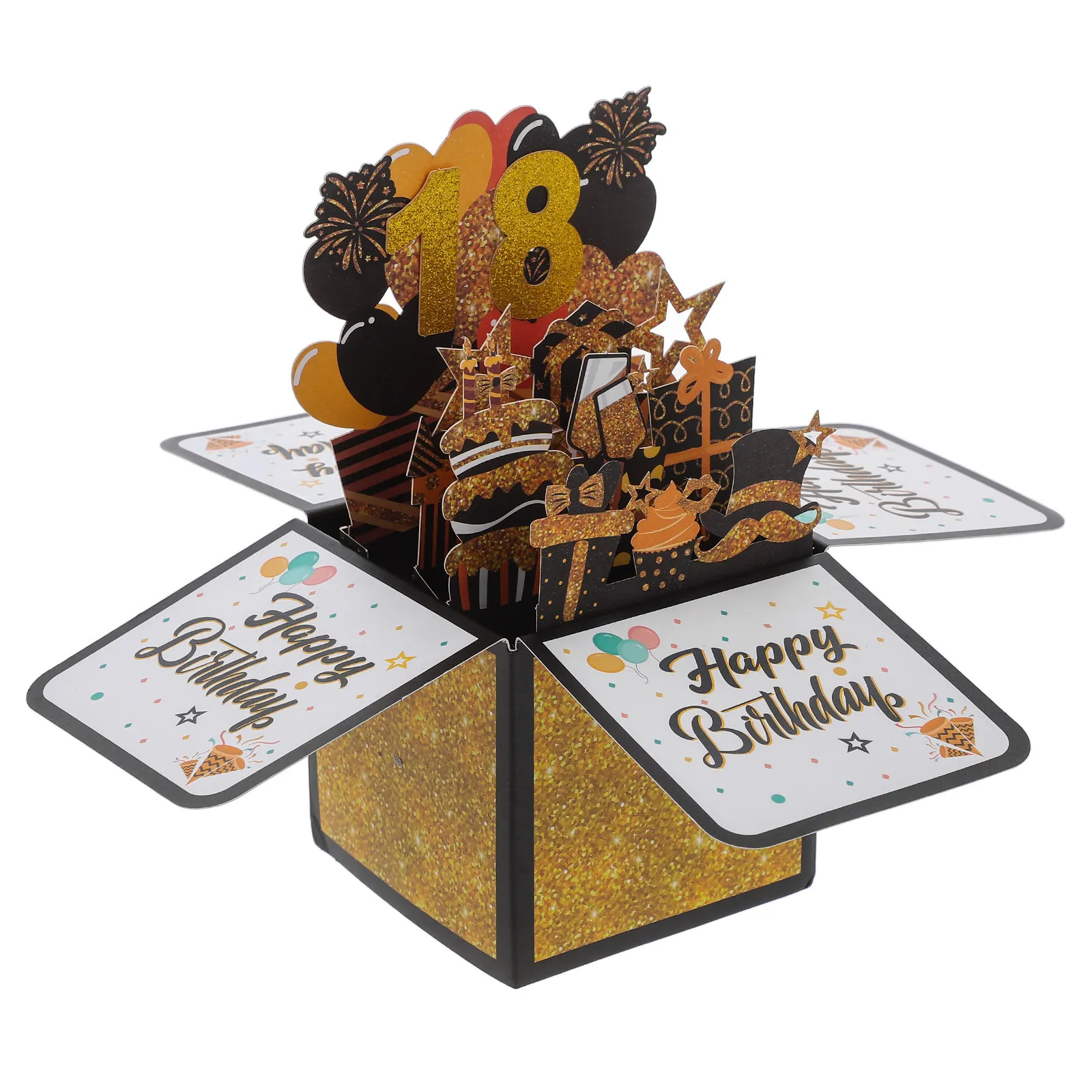 Pop Up Birthday Cards 3D Paper Greeting Cards for Men Women Friends Includes Envelopes Blank Inside Perfect for Birthday